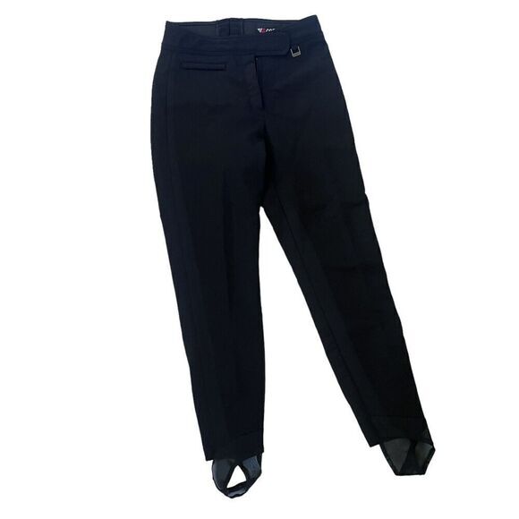 VTG 80s Cobor Schoeller of Switzerland Ladies SZ 10 Black Stirrup Ski Pants Snow - Picture 1 of 7